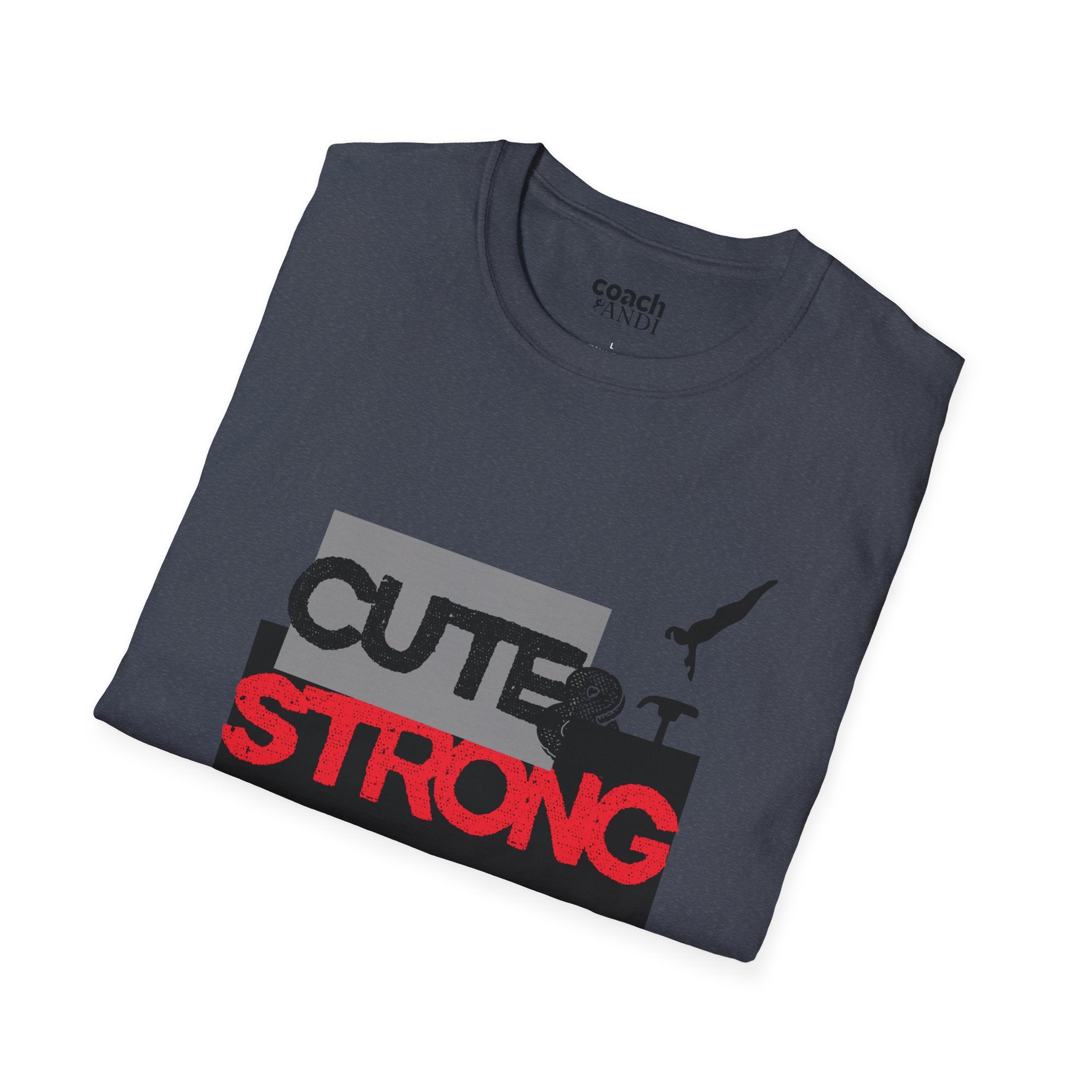 Cute & Strong Tshirt - Red/Black (Adult)