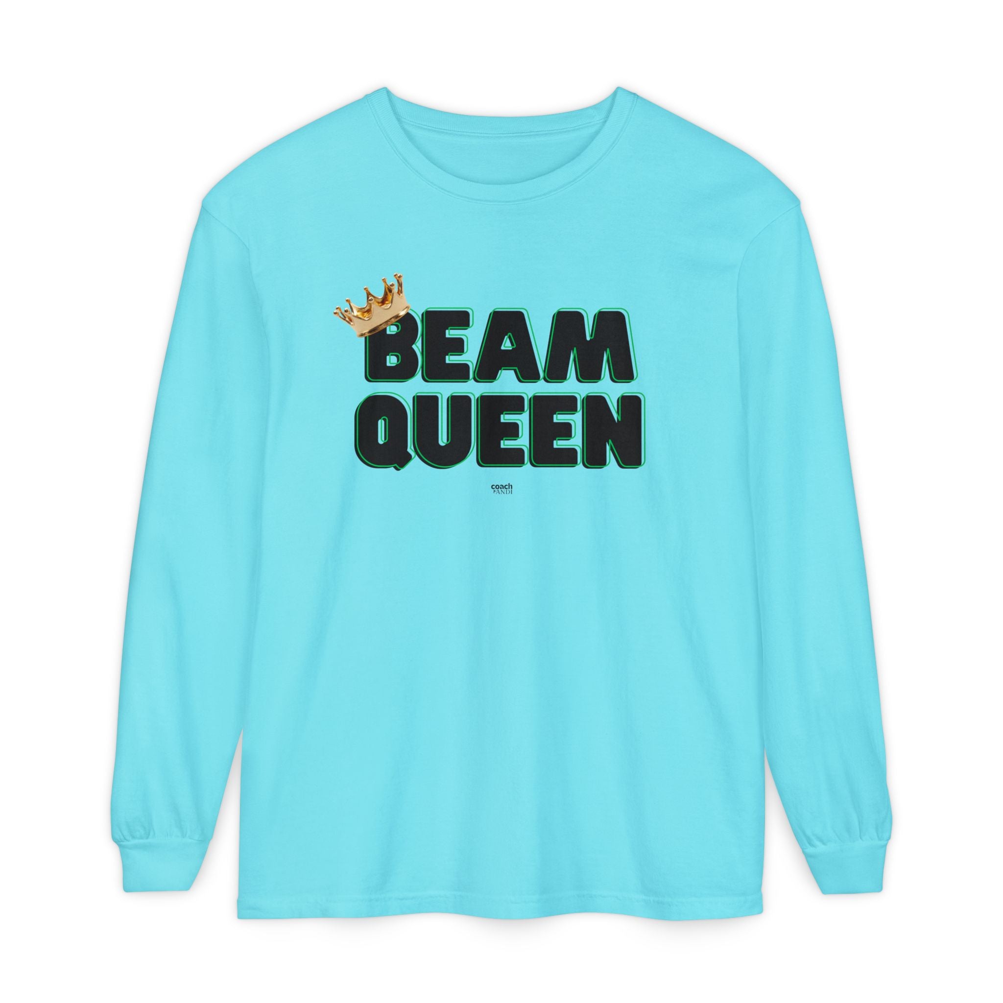 Beam Queen - Black/Green (Adult Long Sleeve Shirt)