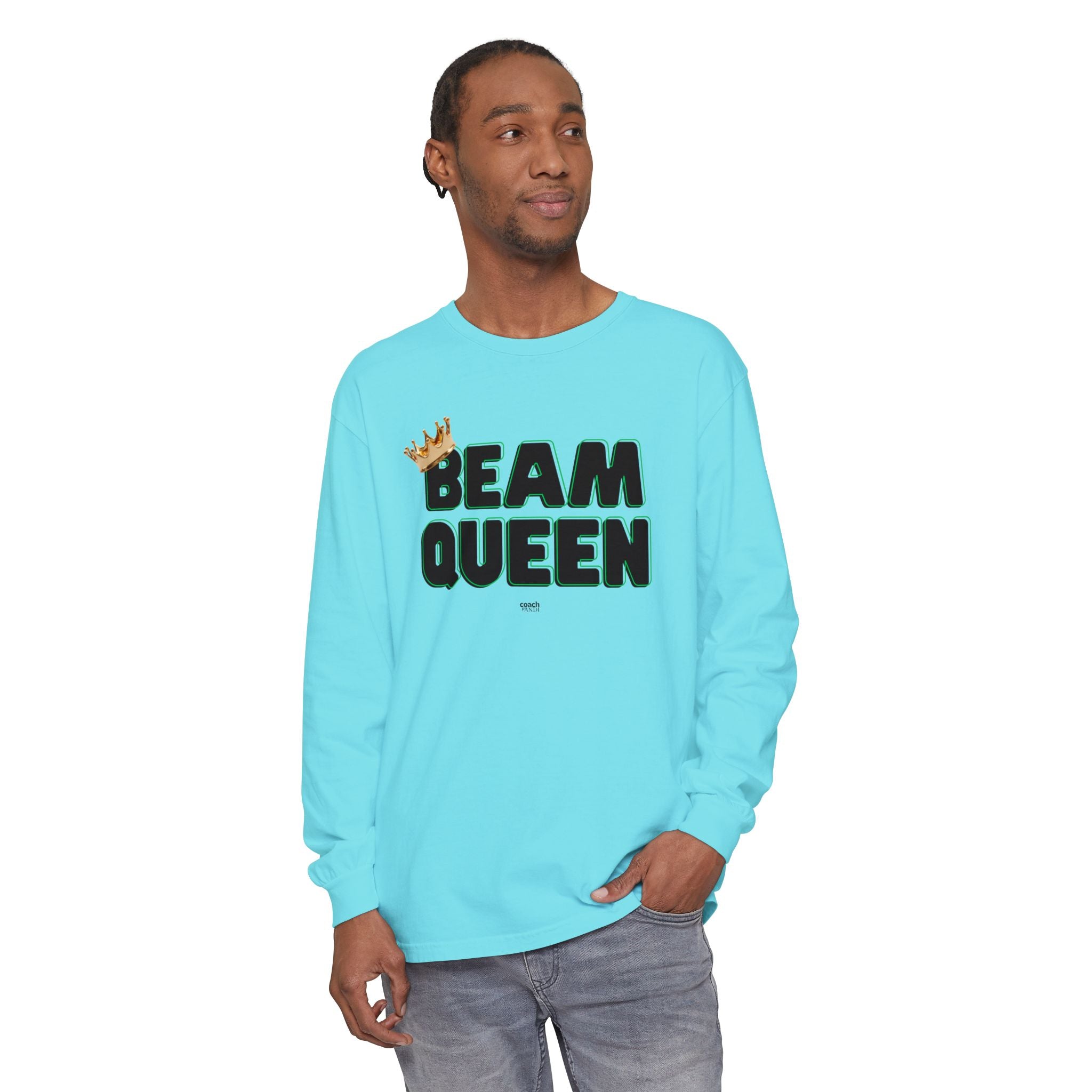 Beam Queen - Black/Green (Adult Long Sleeve Shirt)