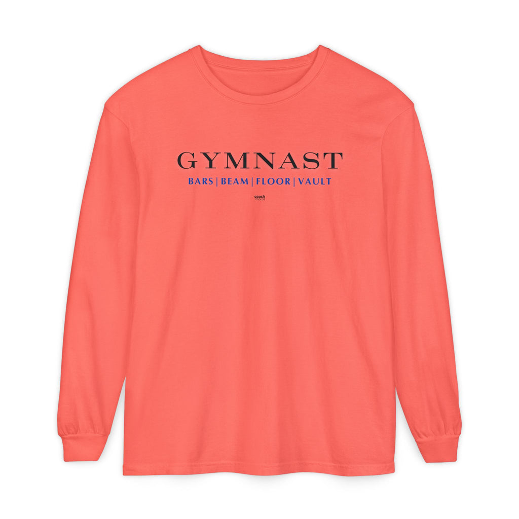GYMNAST (Bars Beam Floor Vault) Long Sleeve Shirt - Blue (Adult )