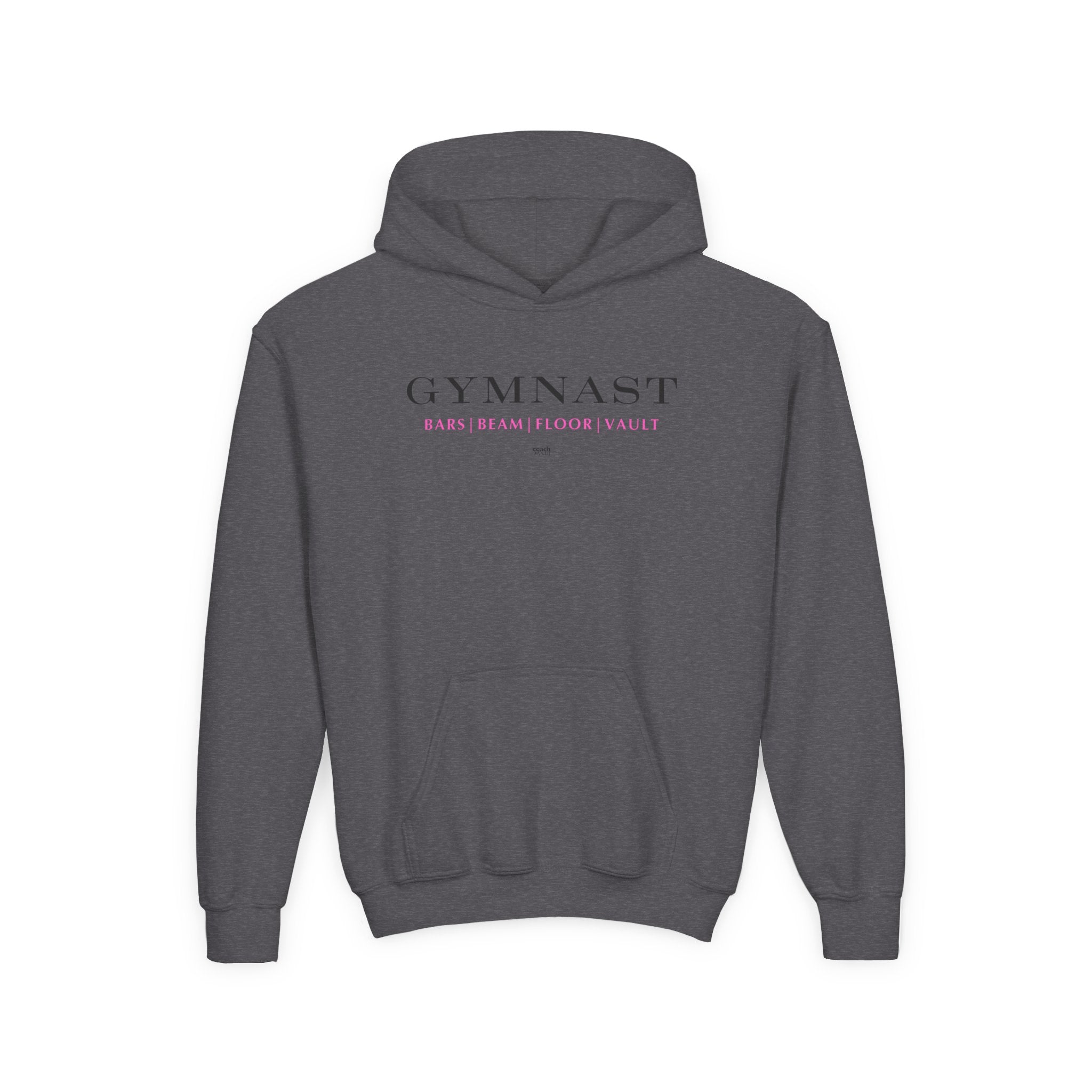 GYMNAST (Bars Beam Floor Vault) Hoodie - Pink (Youth)