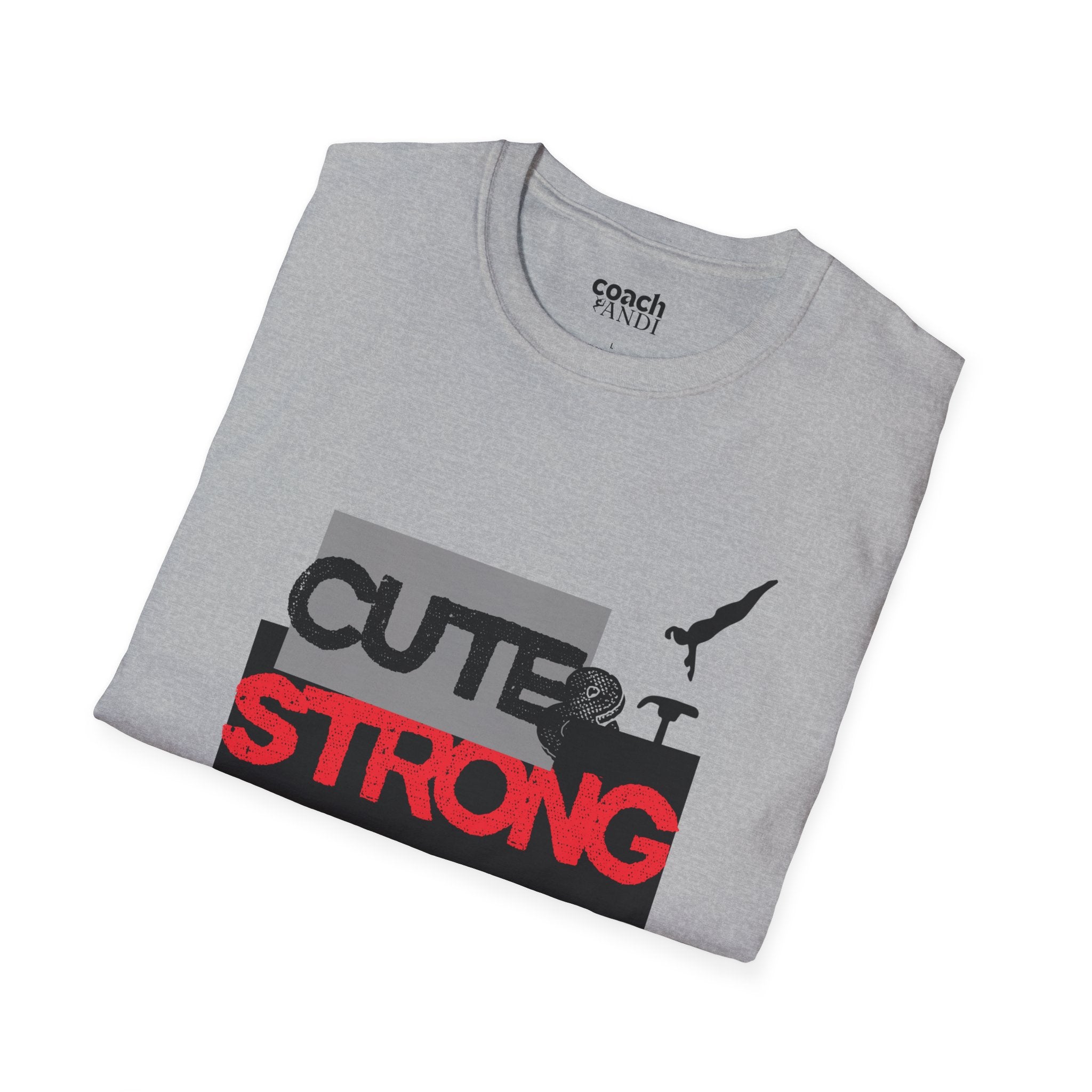 Cute & Strong Tshirt - Red/Black (Adult)