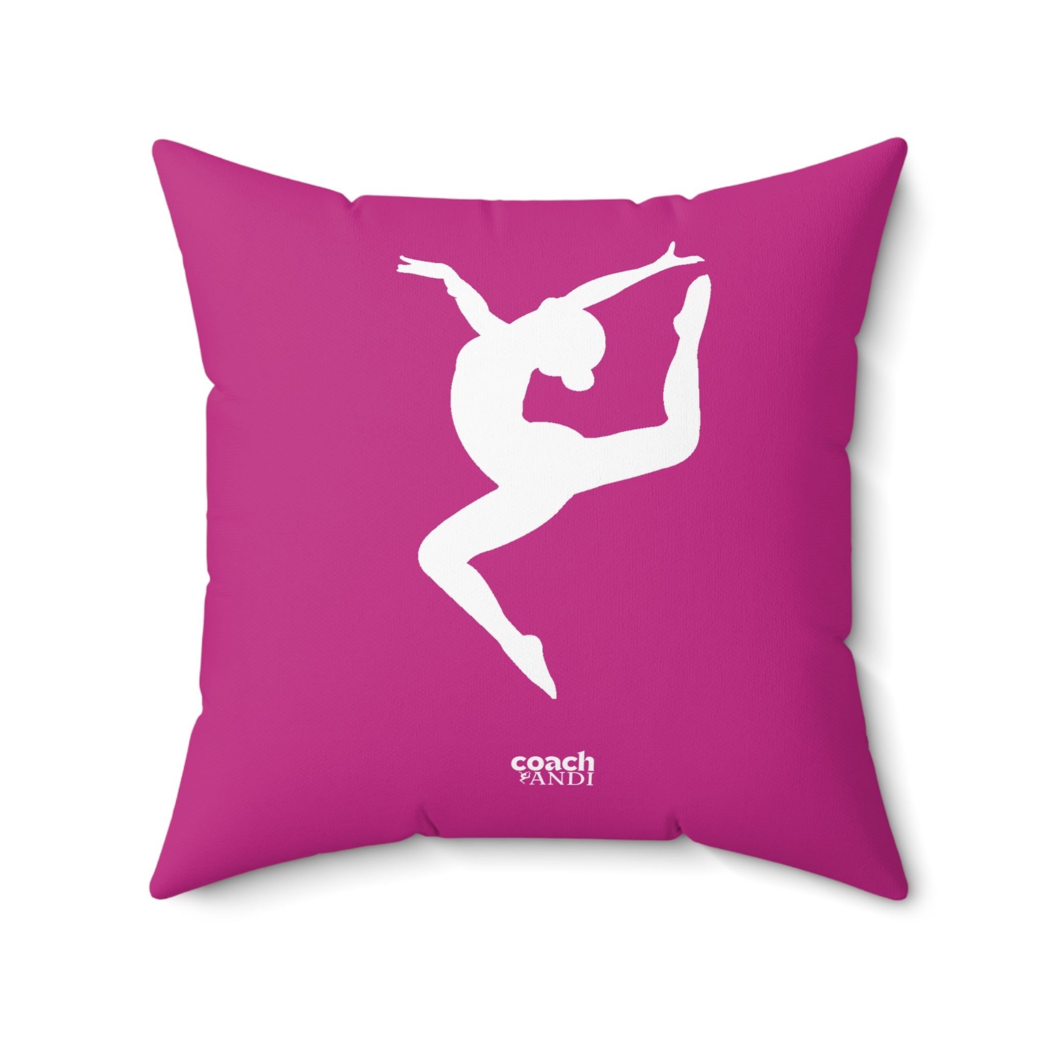 Always Be A Gymnast-Dk Pink (Spun Polyester Square Pillow)
