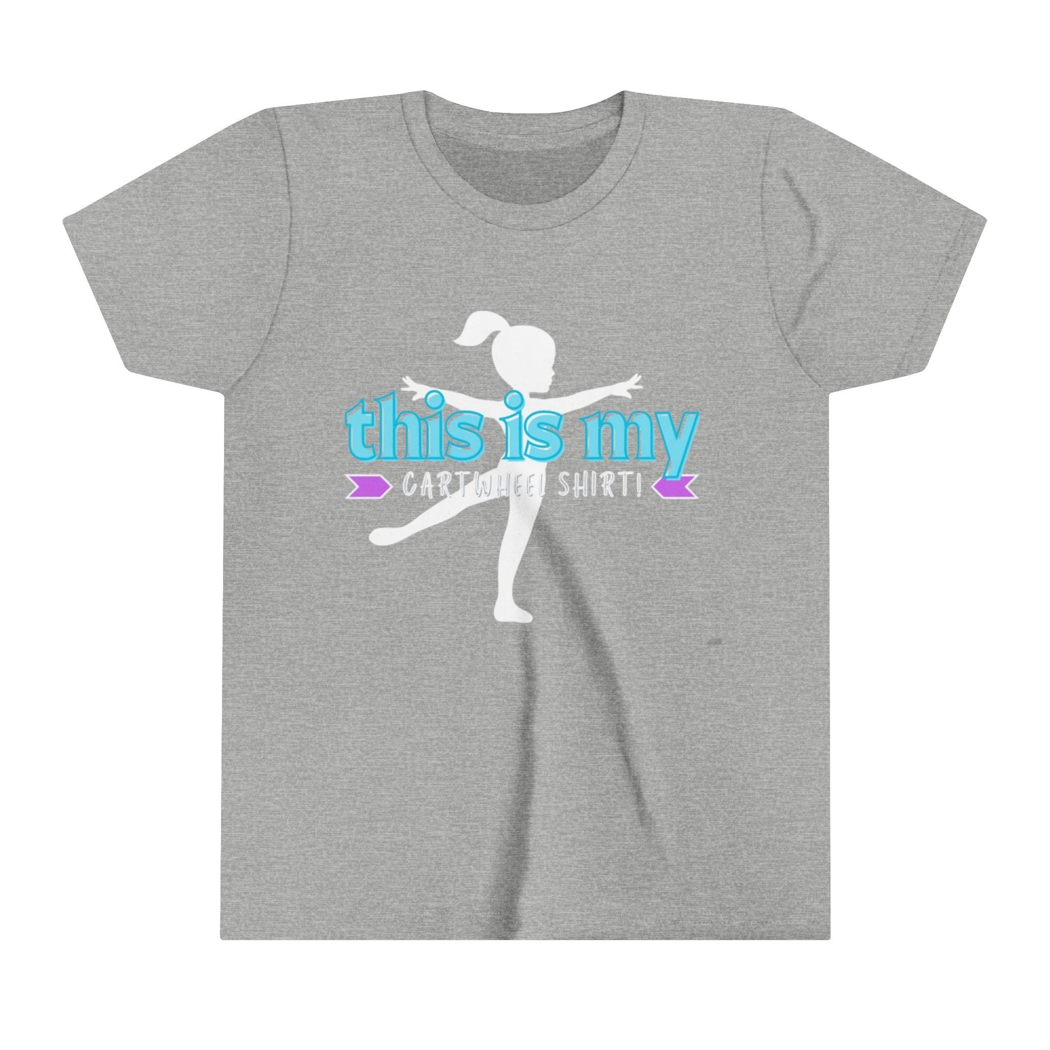 My Cartwheel Shirt-Turquoise (Youth Short Sleeve Tee)