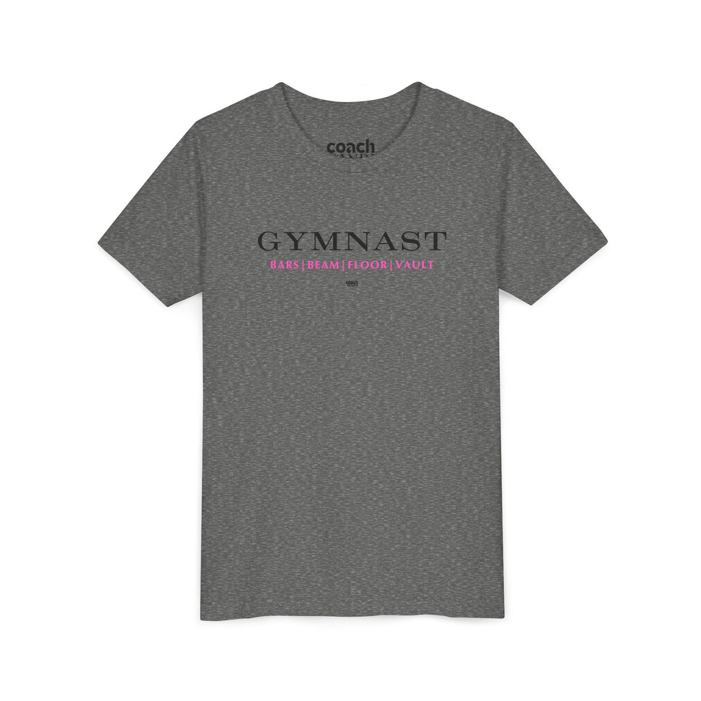 GYMNAST (Bars Beam Floor Vault) Short Sleeve Tee - Pink (Youth)