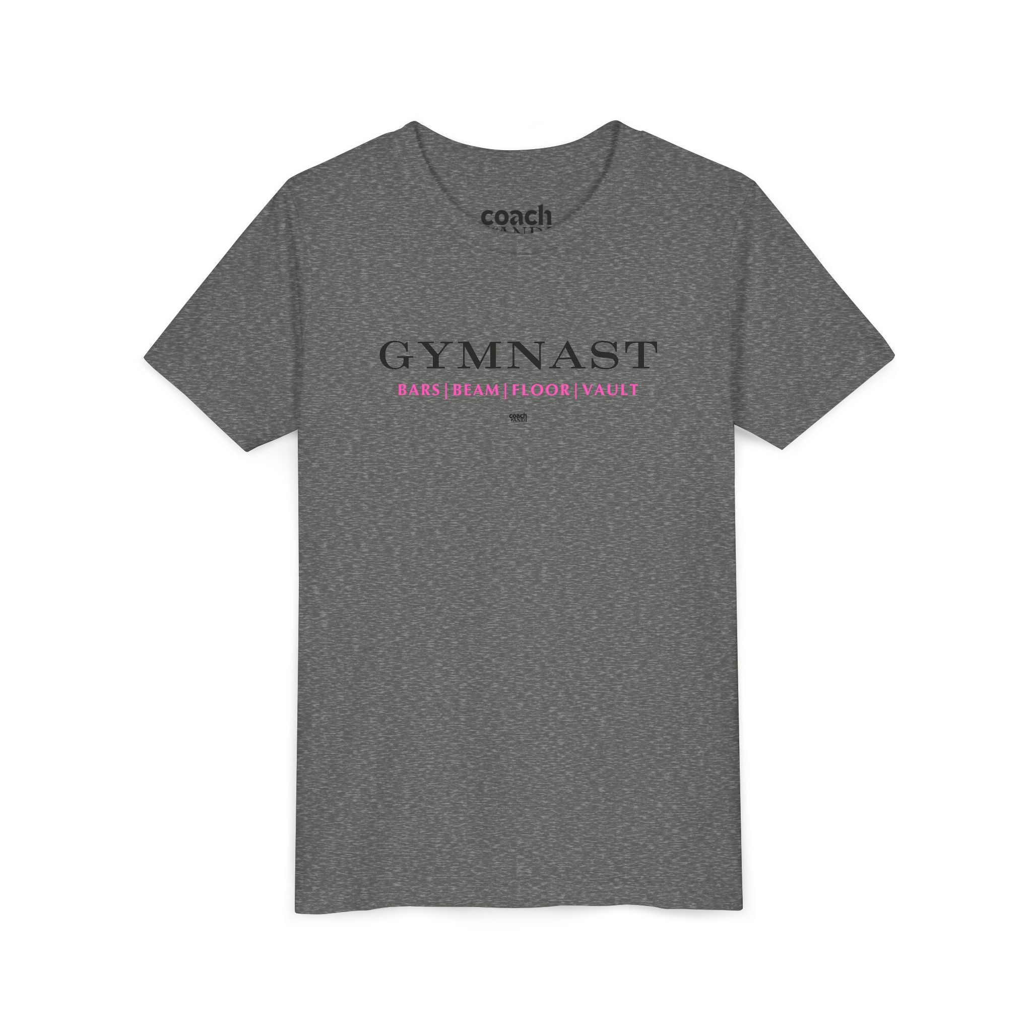 GYMNAST (Bars Beam Floor Vault) Short Sleeve Tee - Pink (Youth)