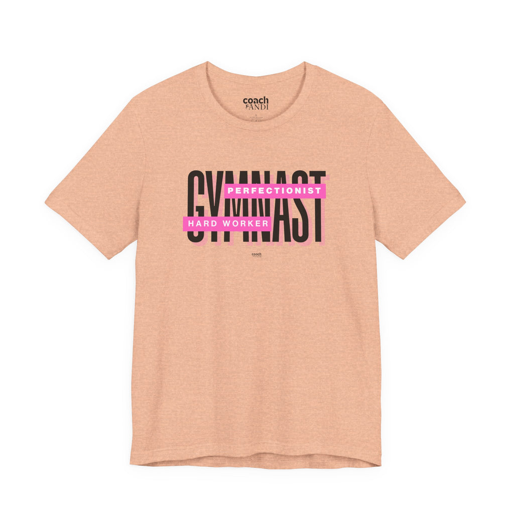Gymnast Hard Worker Tshirt - Pink (Adult)