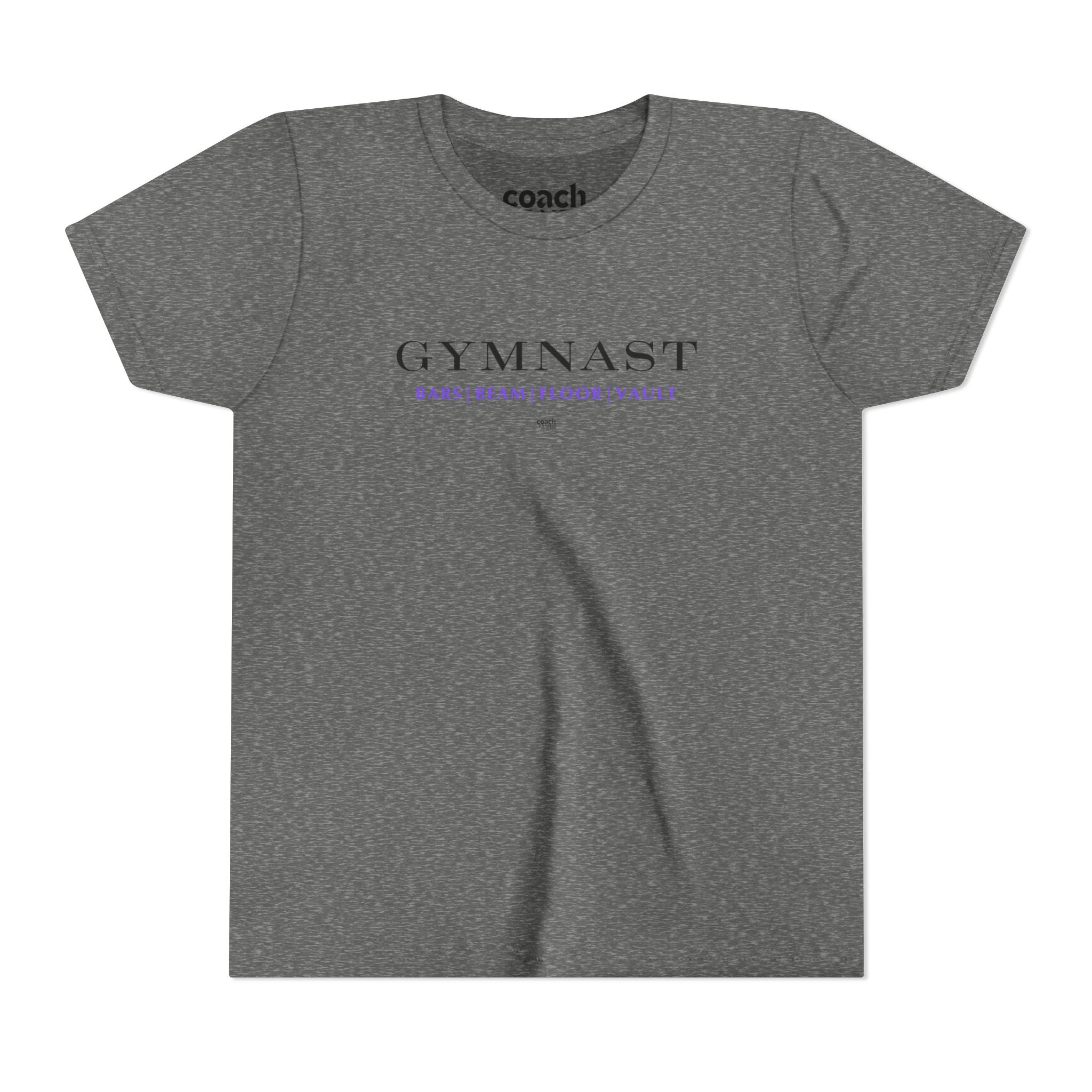 GYMNAST (Bars Beam Floor Vault) Tshirt - Purple (Youth)