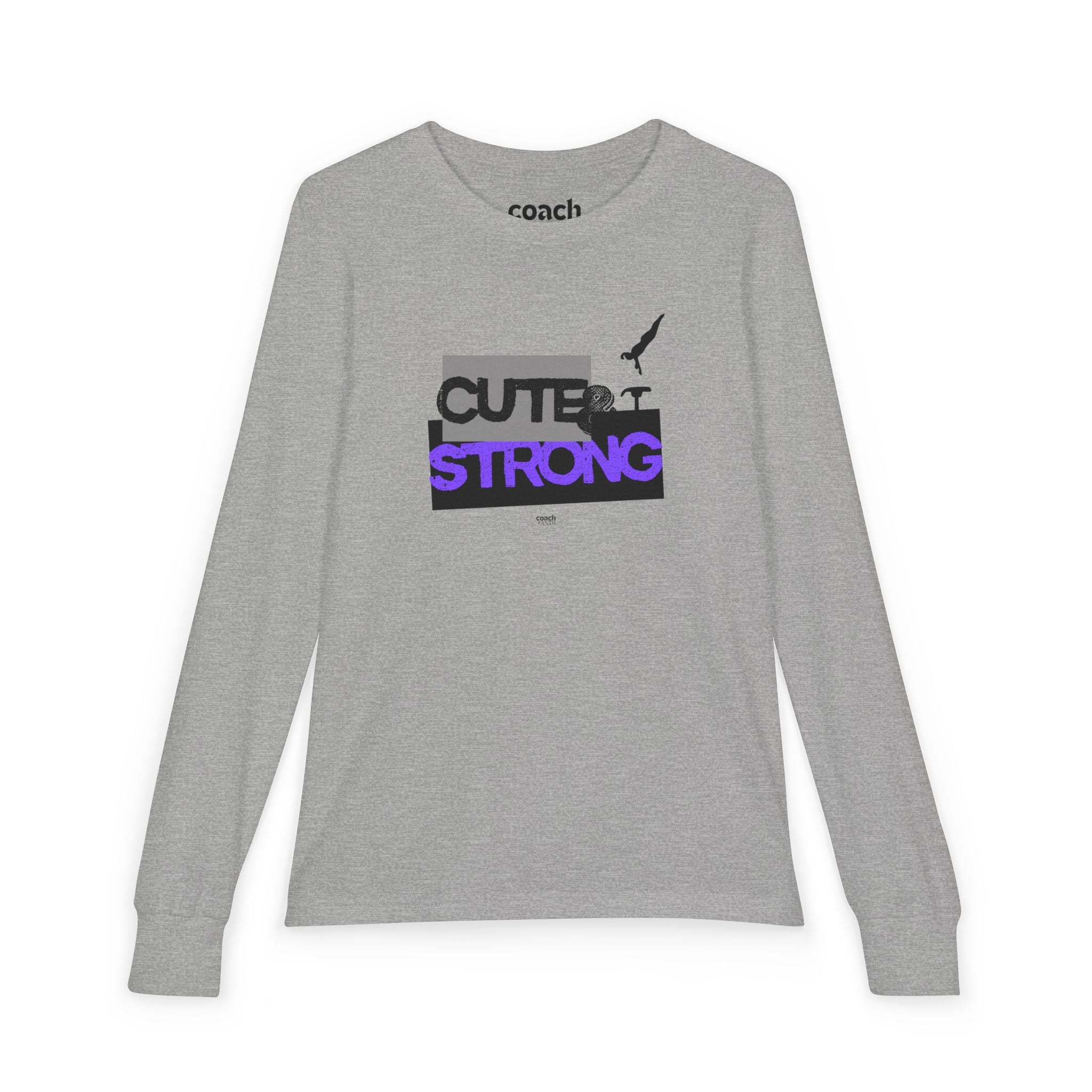 Cute & Strong Long Sleeve Shirt - Purple/Black (Youth)