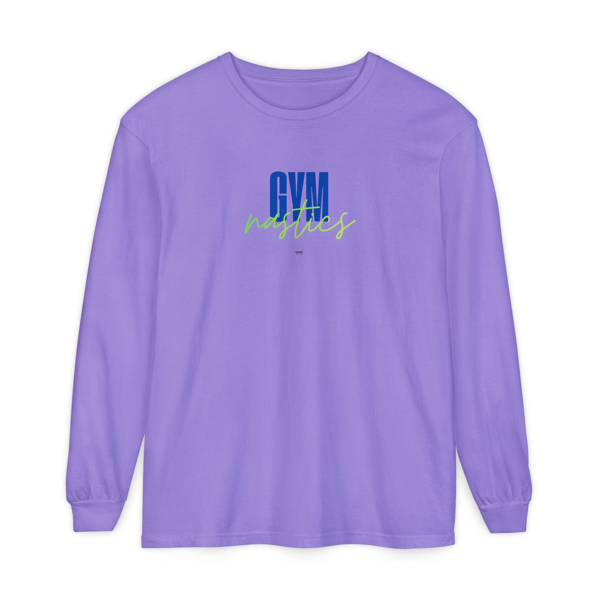 GYMnastics Long Sleeve Shirt - Blue/Lime (Adult)