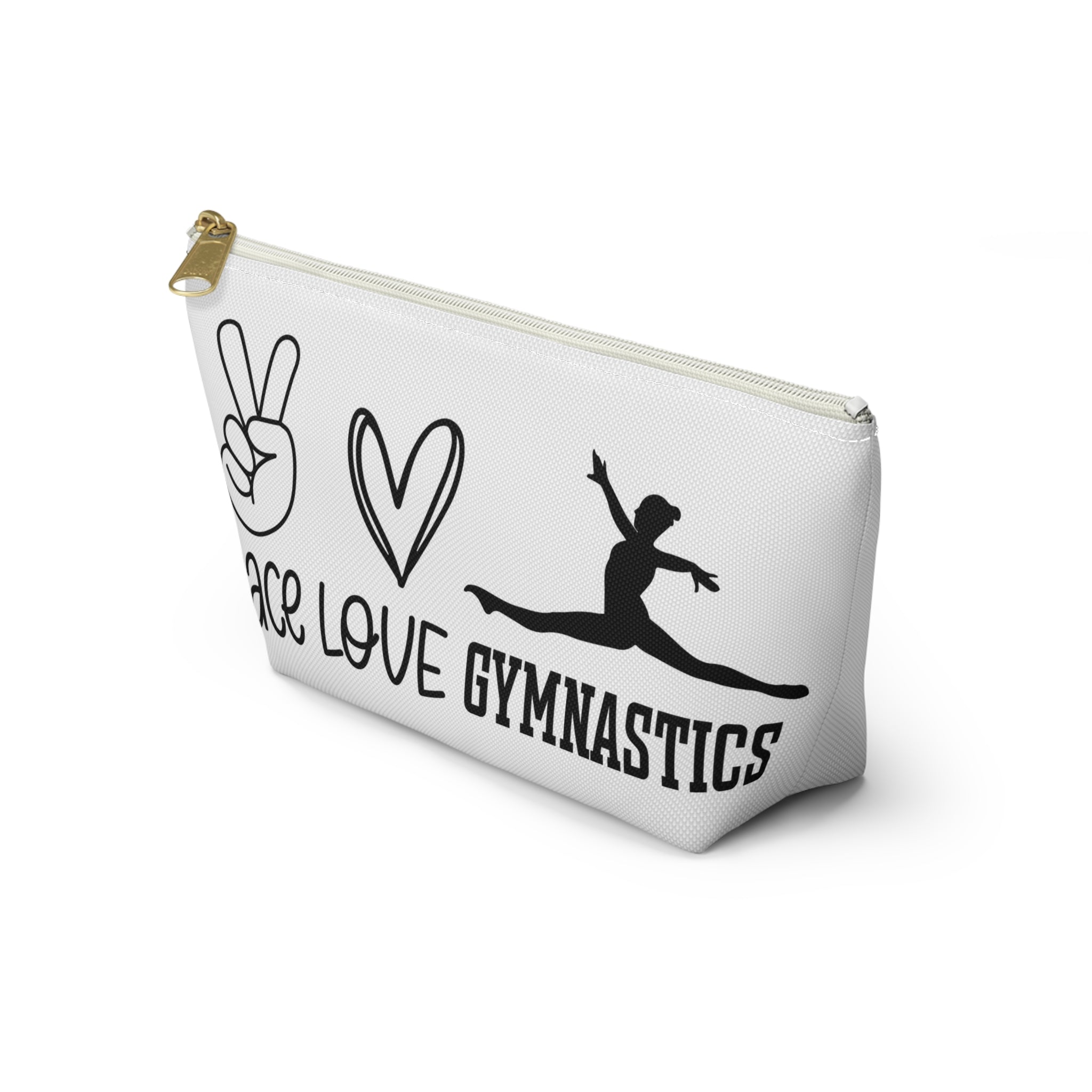 Peace, Love, Gymnastics (Accessory Pouch w T-bottom)