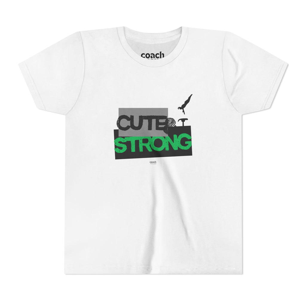 Cute & Strong Youth Short Sleeve Tee - Green/Black