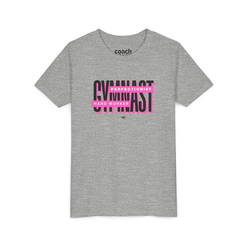 Gymnast Hard Worker Tshirt - Pink (Youth)