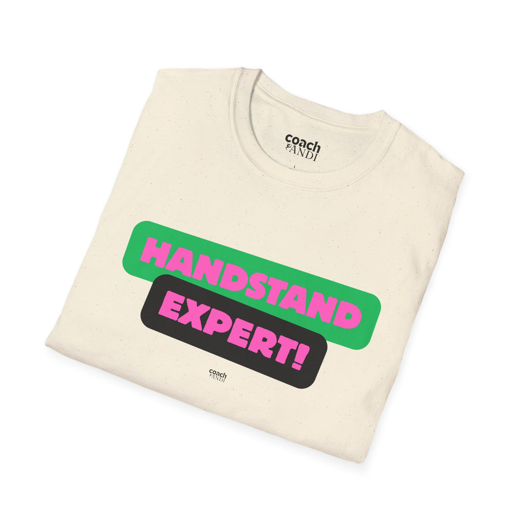 Handstand Expert Tshirt - Green/Pink (Adult)
