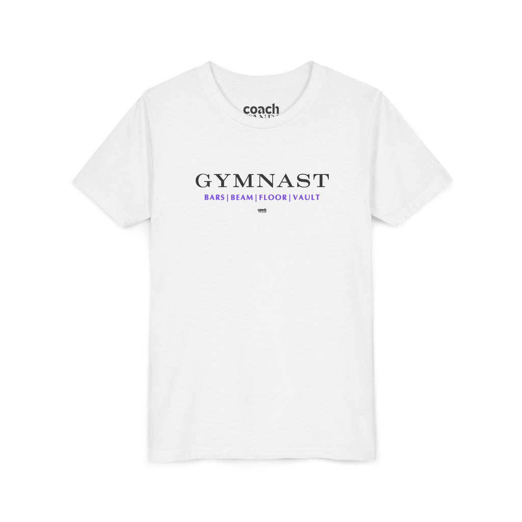 GYMNAST (Bars Beam Floor Vault) Tshirt - Purple (Youth)