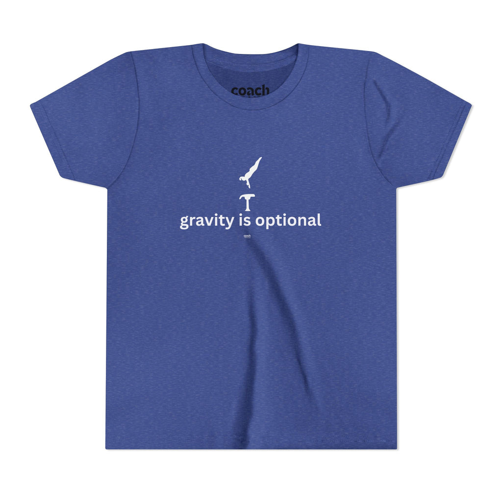 Gravity is Optional Tshirt - White Font (Youth)