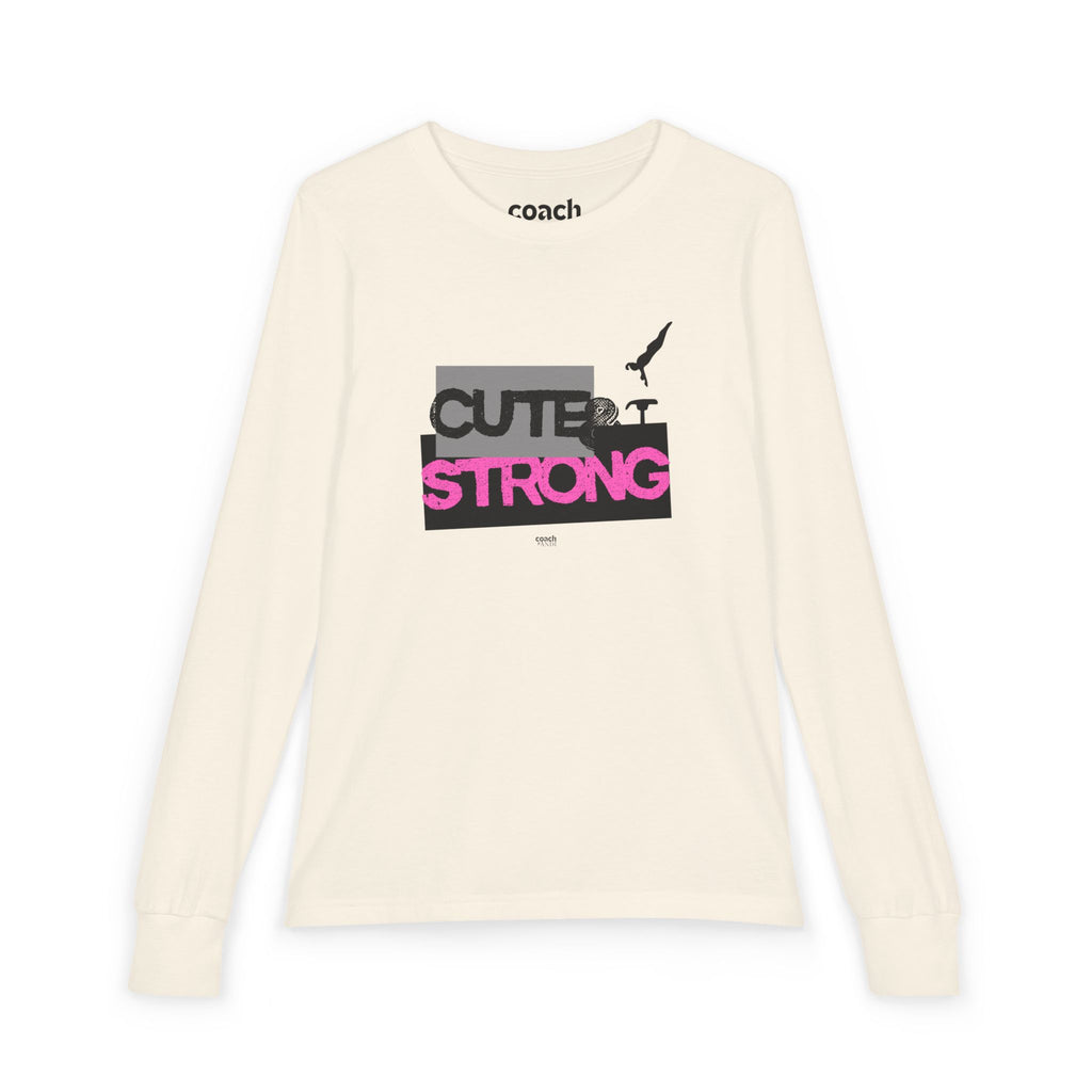Cute & Strong Long Sleeve Shirt - Pink/Black (Youth)
