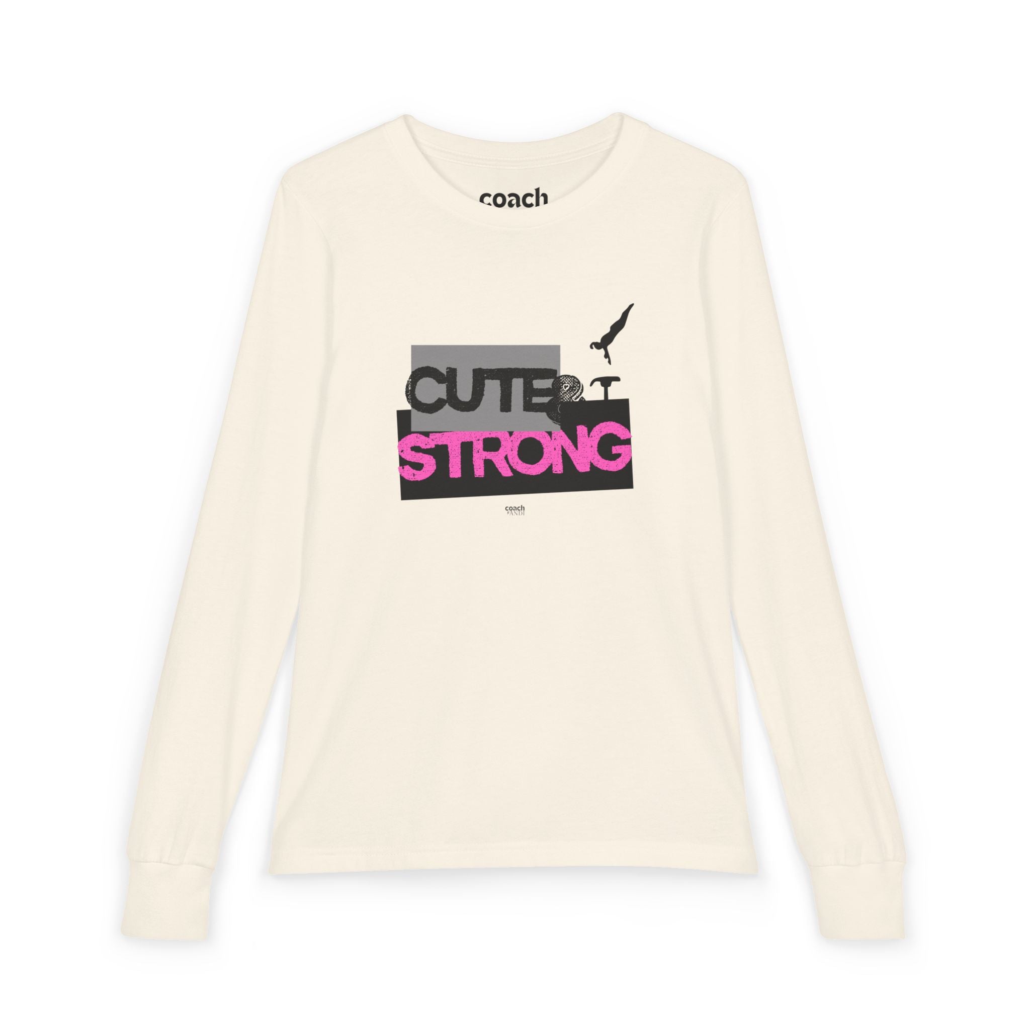 Cute & Strong Long Sleeve Shirt - Pink/Black (Youth)