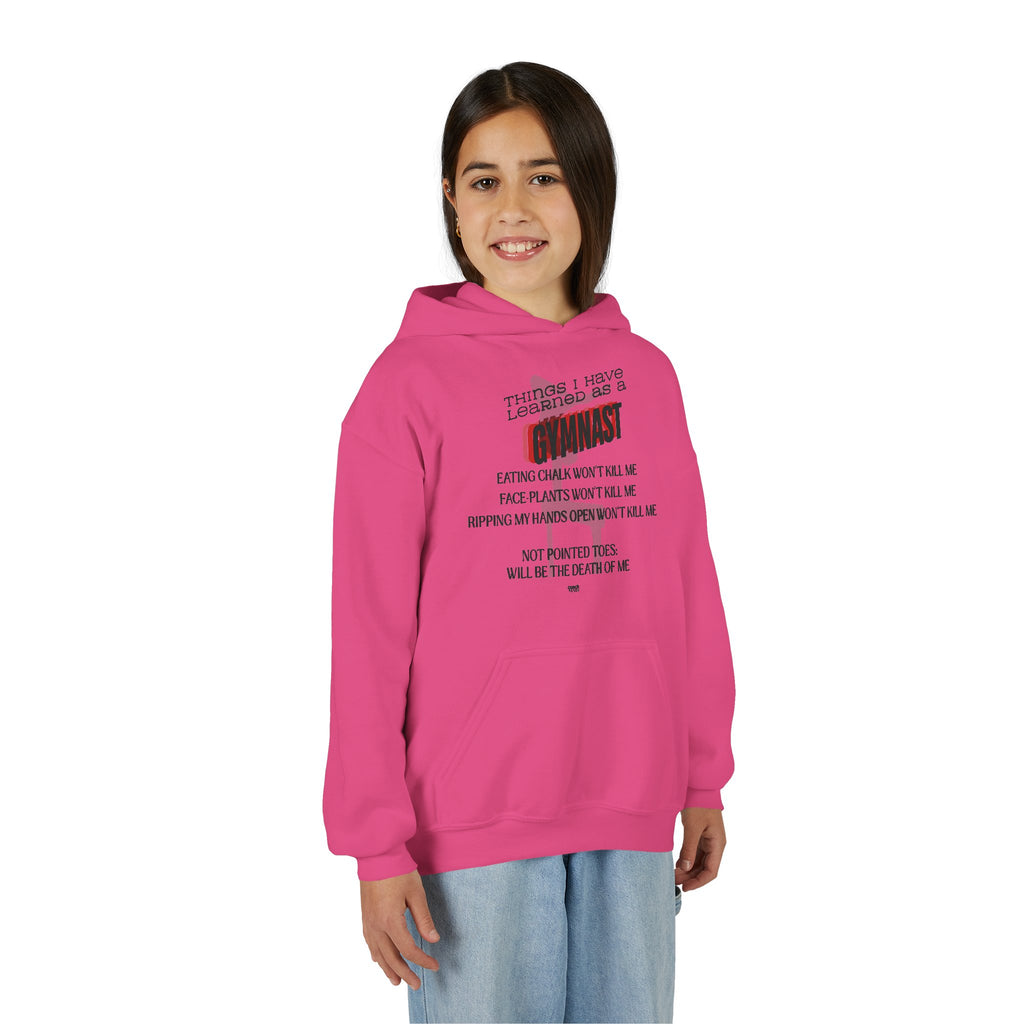Things I learned as a Gymnast Hoodie - Red (Youth)