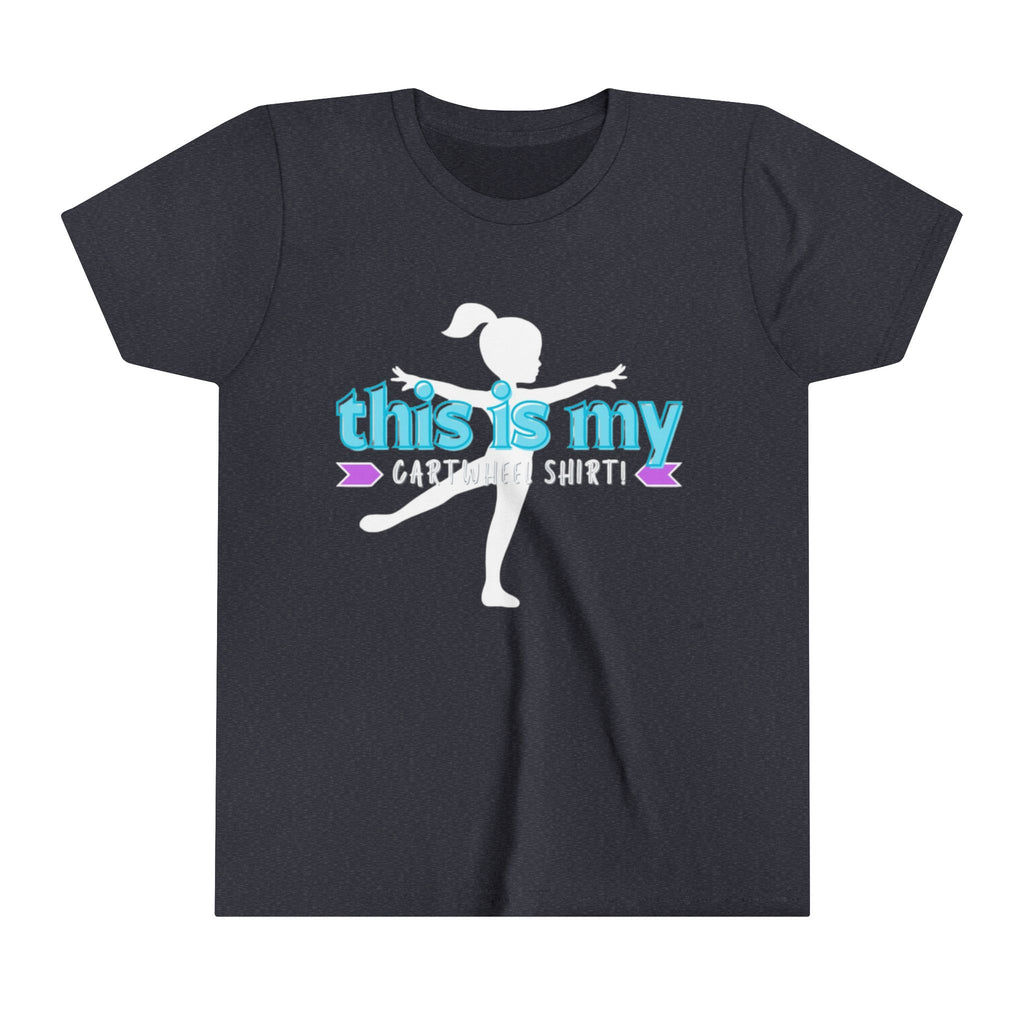 My Cartwheel Shirt-Turquoise (Youth Short Sleeve Tee)