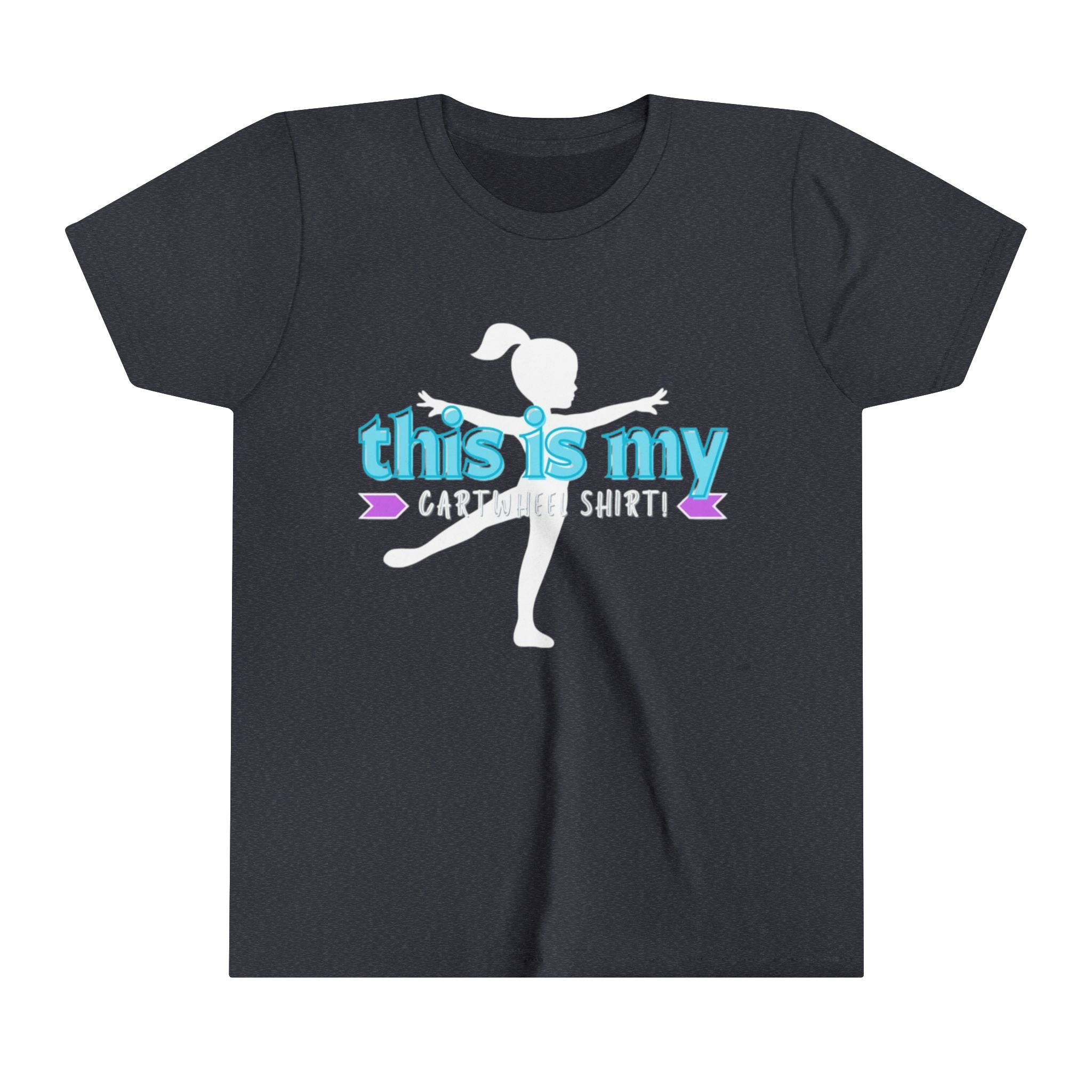My Cartwheel Shirt-Turquoise (Youth Short Sleeve Tee)