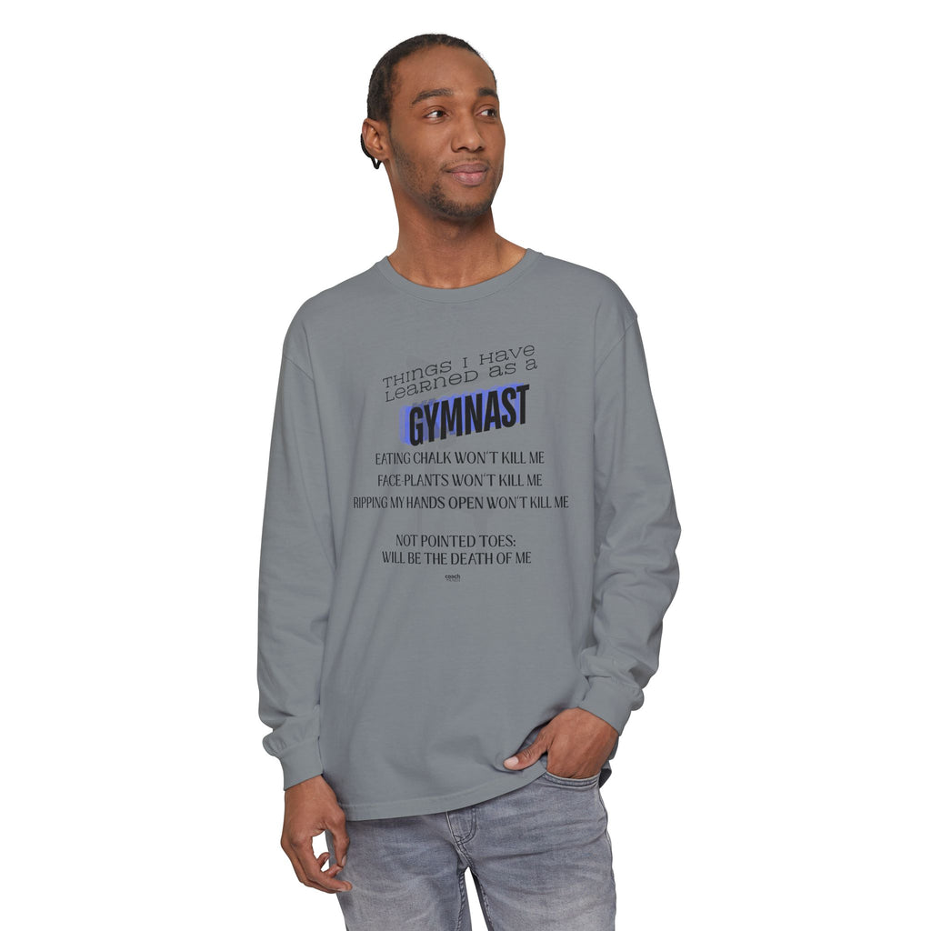 Things I Learned as a Gymnast Long Sleeve Shirt - Blue (Adult)