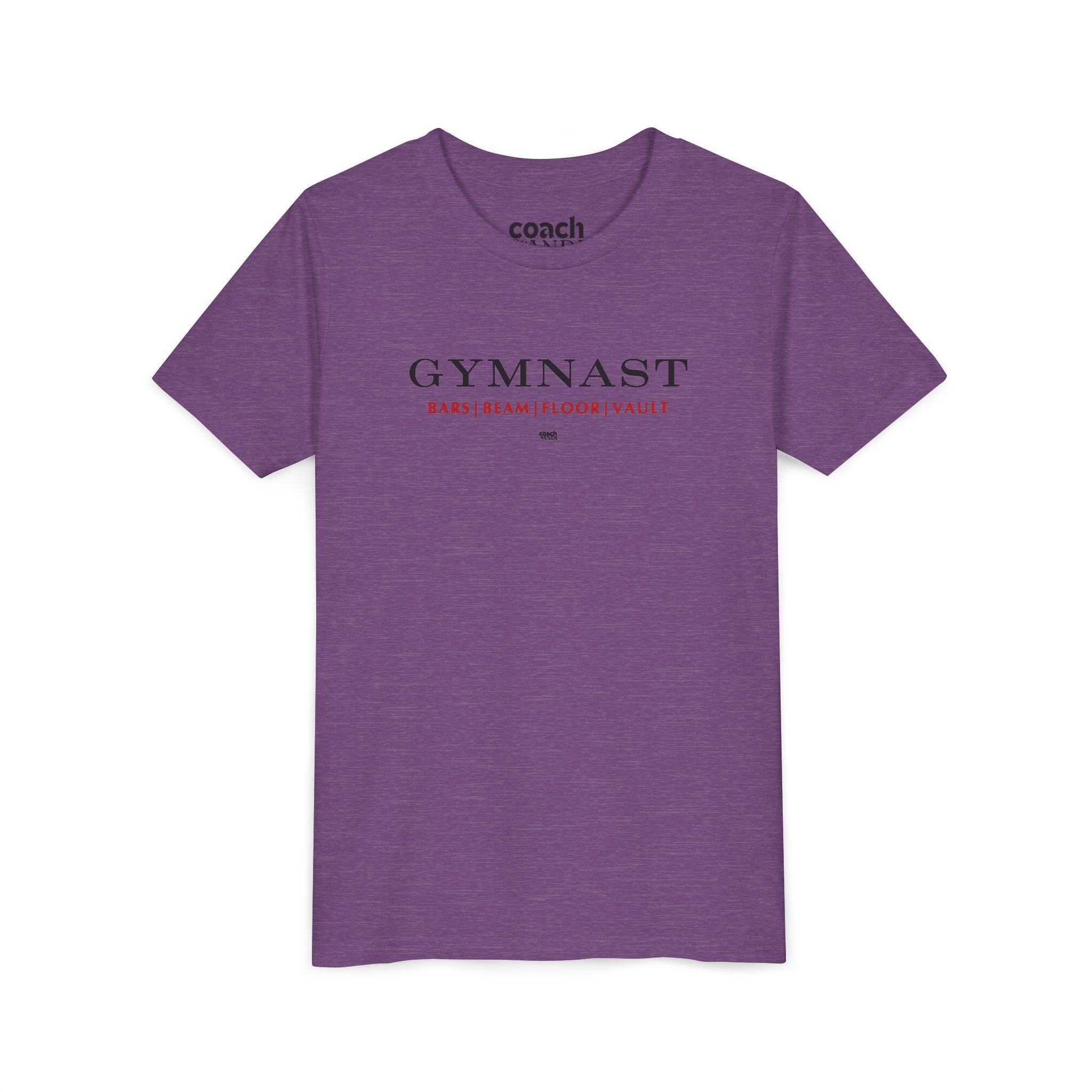 GYMNAST (Bars Beam Floor Vault) Short Sleeve Tee - Red (Youth)