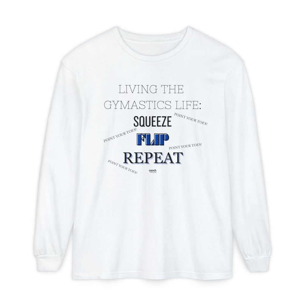 Squeeze Flip Repeat - Blue (Adult Longsleeve Shirt)