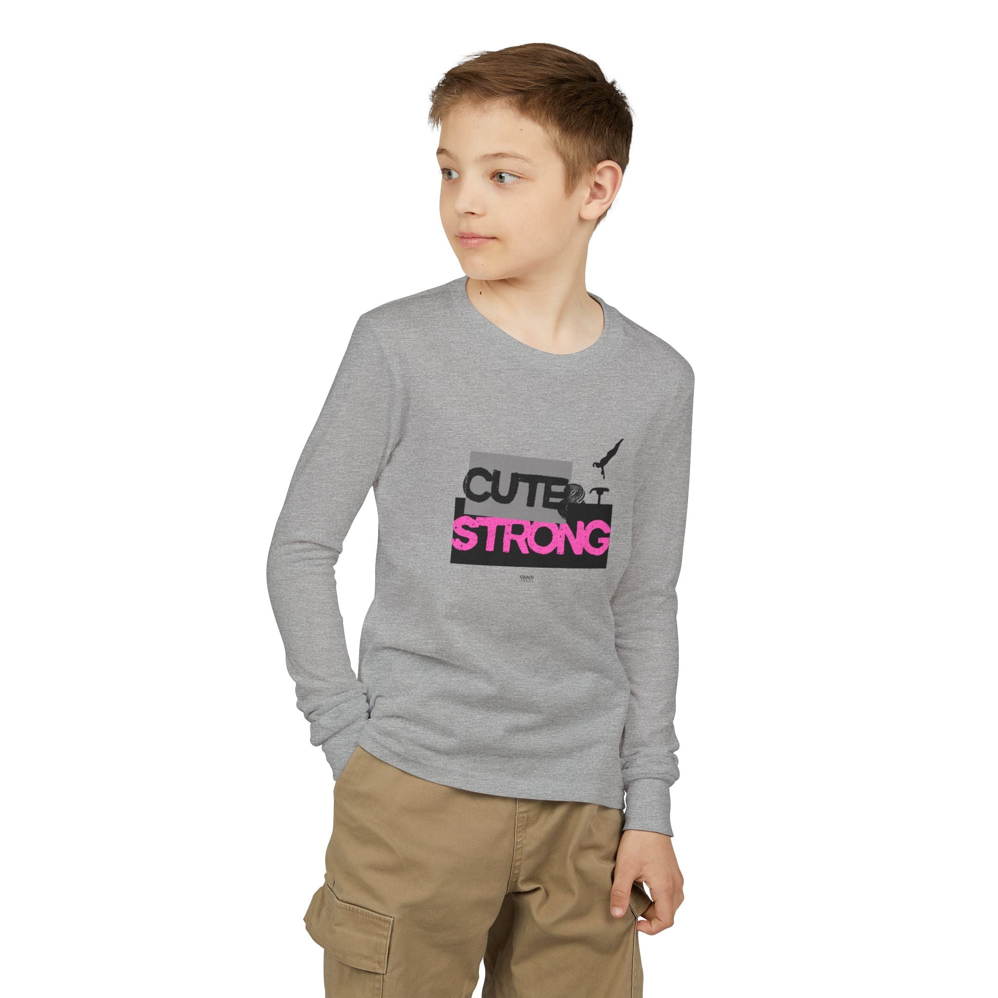 Cute & Strong Long Sleeve Shirt - Pink/Black (Youth)
