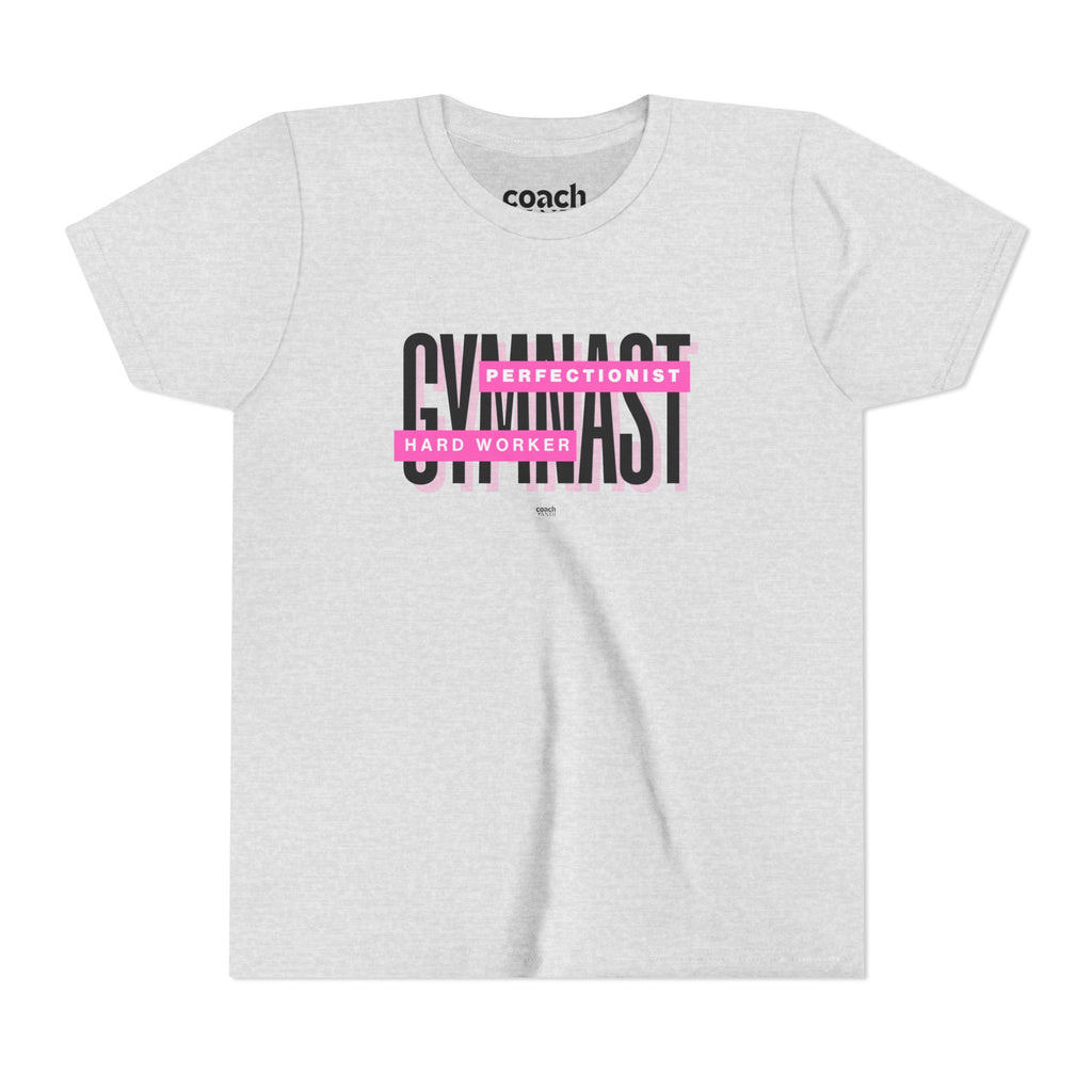 Gymnast Hard Worker Tshirt - Pink (Youth)