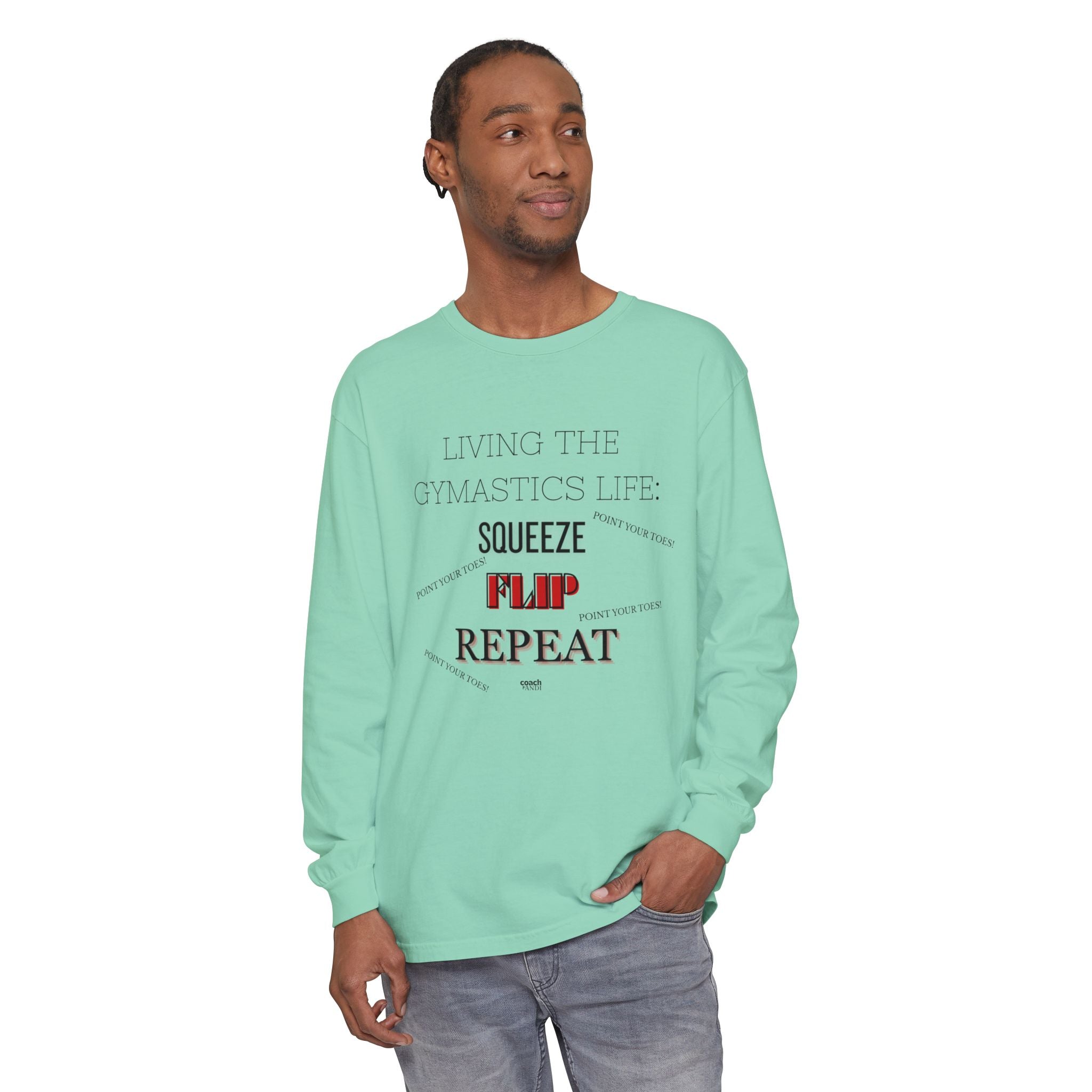 Squeeze Flip Repeat - Red (Adult Longsleeve Shirt)
