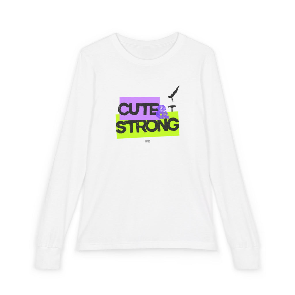 Cute & Strong Long Sleeve Shirt - Lavender/Lime (Youth)