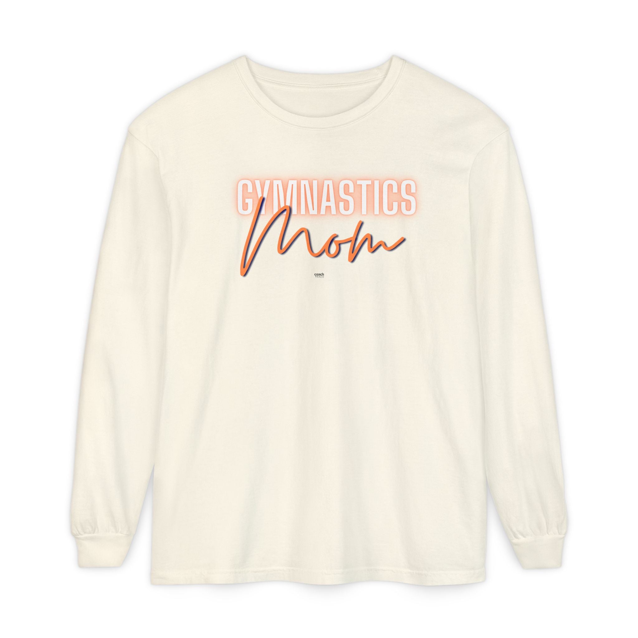 Glow Gym Mom Long Sleeve Shirt - Orange/Blue (Adult)