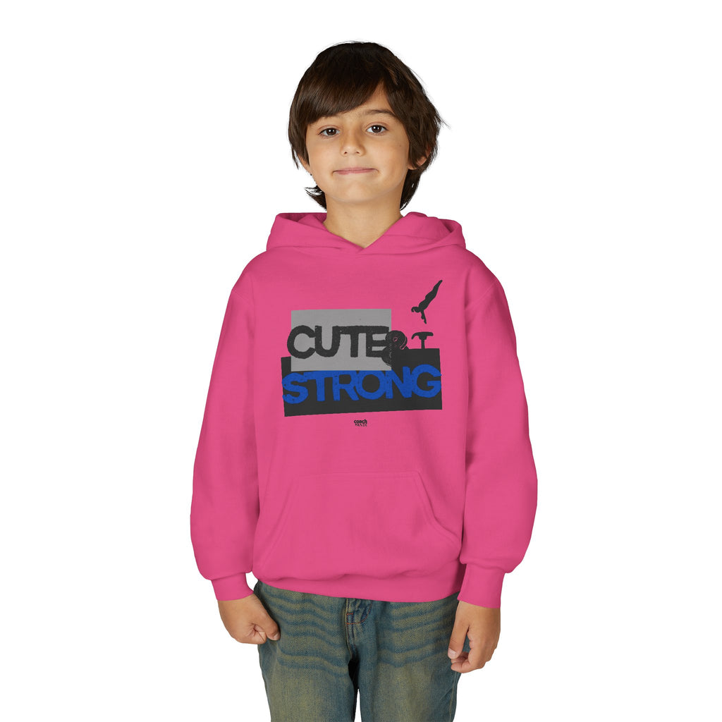Cute & Strong Hoodie - Blue/Black (Youth)