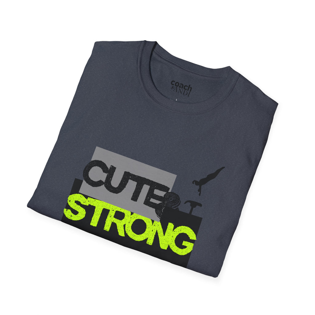 Cute & Strong Tshirt - Lime/Black (Adult)