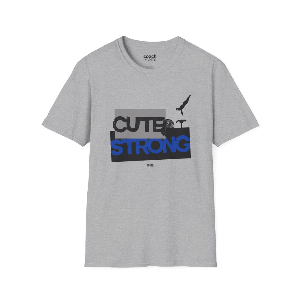 Cute & Strong Tshirt - Purple/Black (Adult)