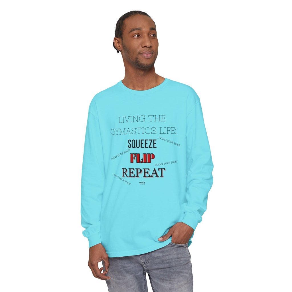 Squeeze Flip Repeat - Red (Adult Longsleeve Shirt)