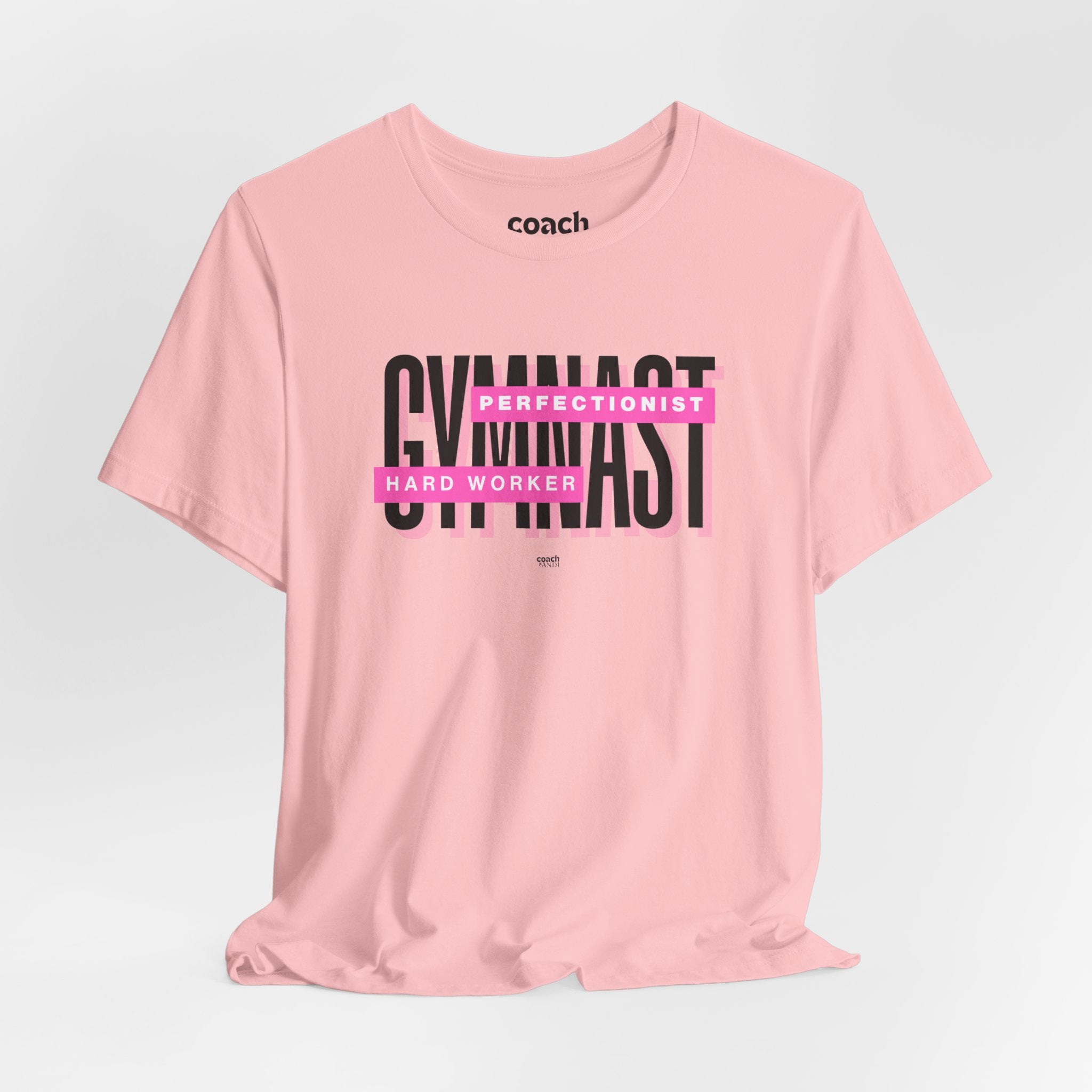 Gymnast Hard Worker Tshirt - Pink (Adult)