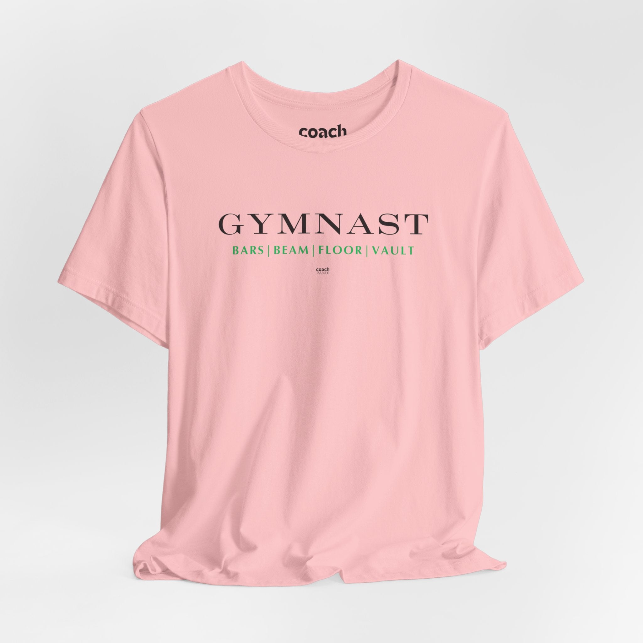 GYMNAST (Bars Beam Floor Vault) Tshirt - Green (Adult)