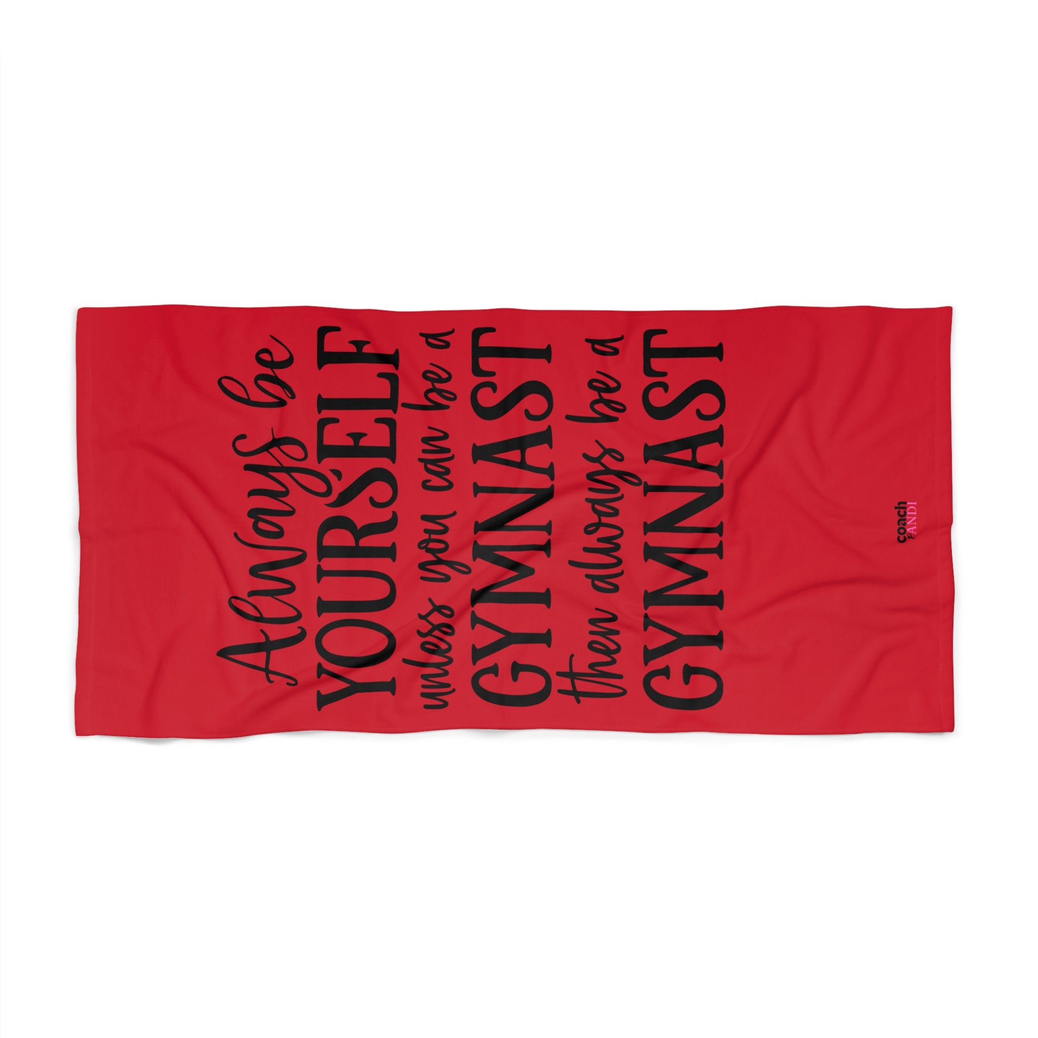 Always Be A Gymnast-Red (Beach Towel)
