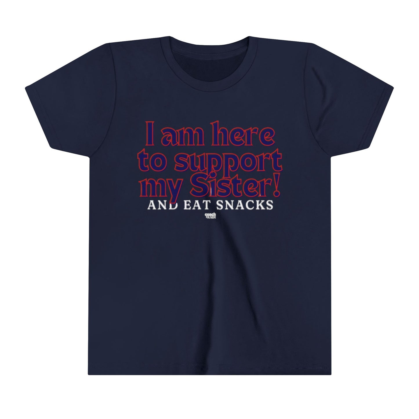 Sister Snack Support-Navy (Youth Short Sleeve Tee)