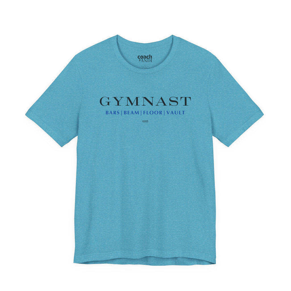GYMNAST (Bars Beam Floor Vault) Tshirt - Blue (Adult)