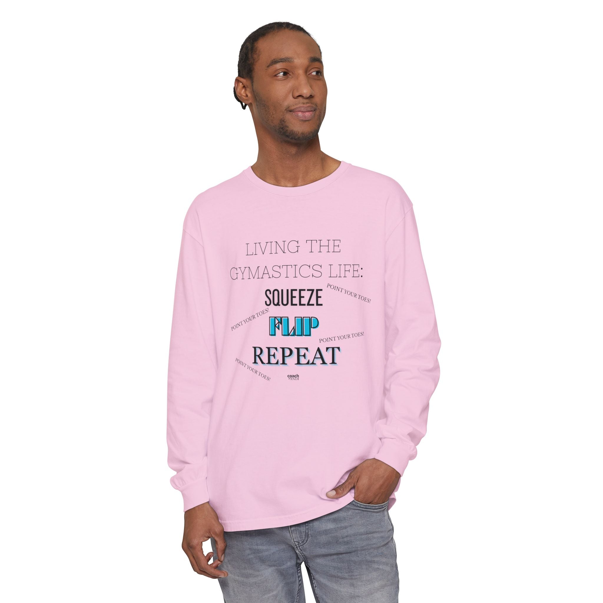 Squeeze Flip Repeat -Teal (Adult Longsleeve Shirt)