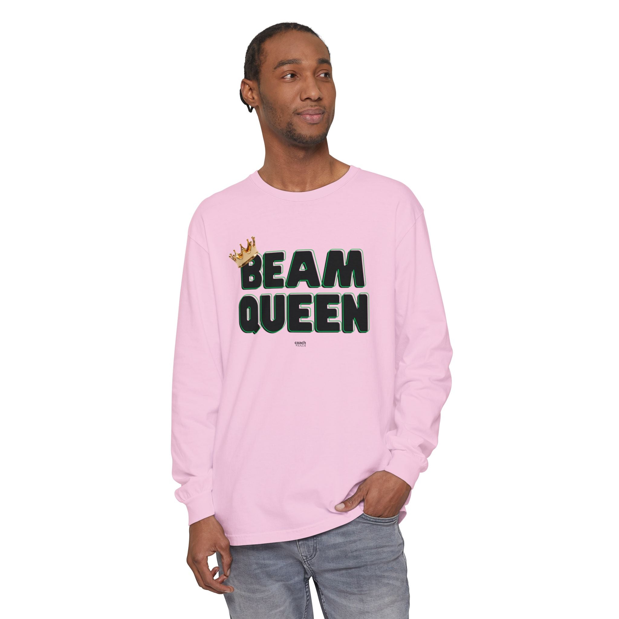 Beam Queen - Black/Green (Adult Long Sleeve Shirt)