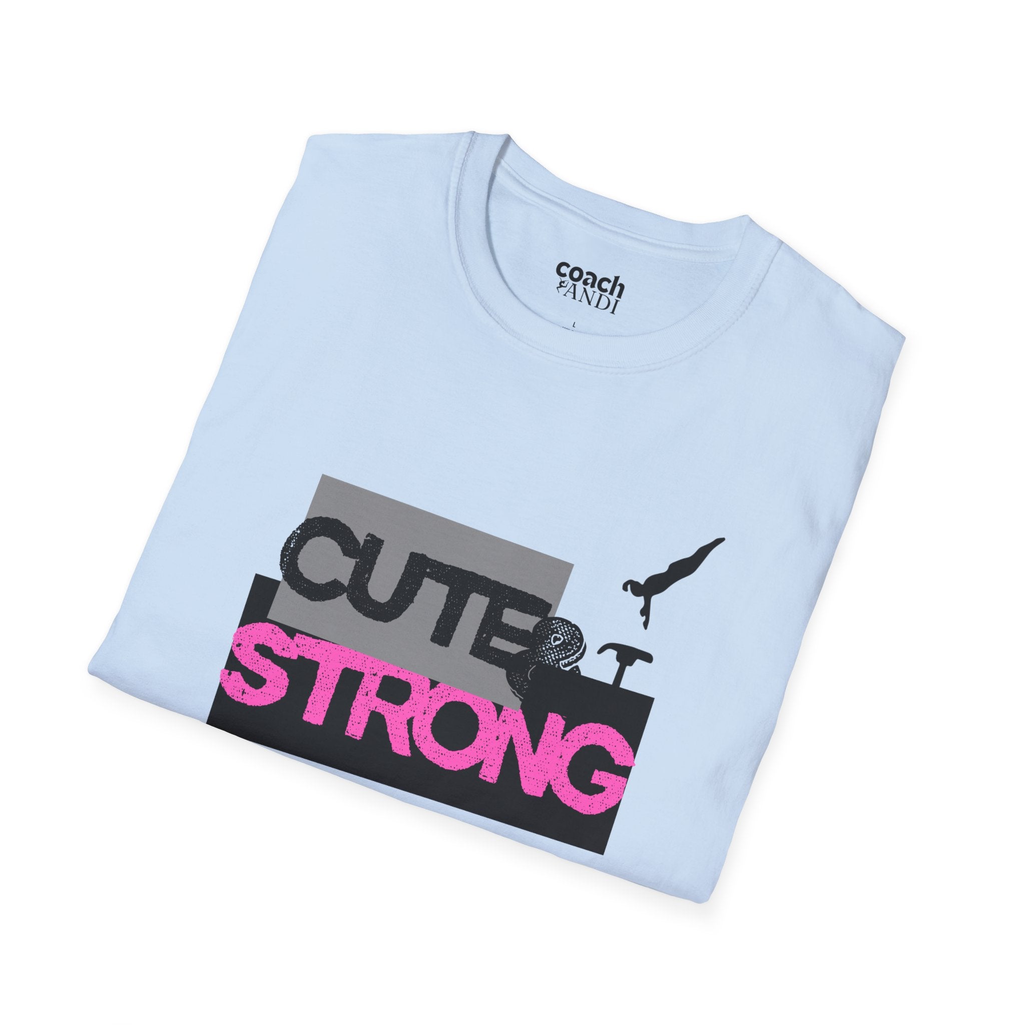 Cute & Strong Tshirt - Pink/Black (Adult)