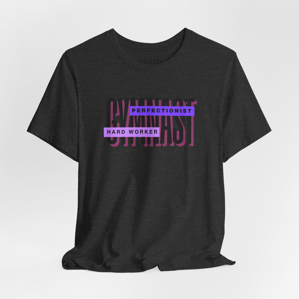 Gymnast Hard Worker Tshirt - Purple (Adult)