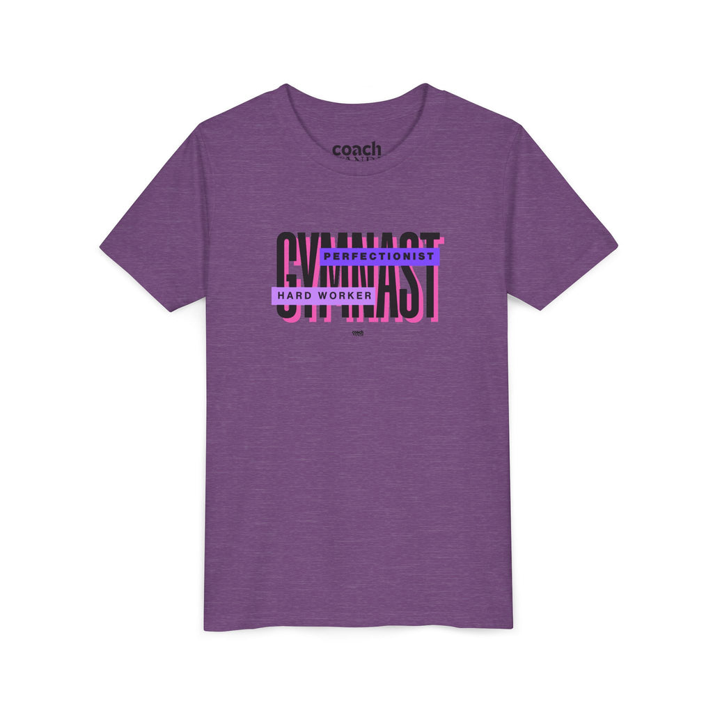 Gymnast Hard Worker Tshirt - Purple (Youth)