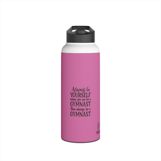 Gymnastics Quotes-Pink (Stainless Steel Water Bottle, Standard Lid)