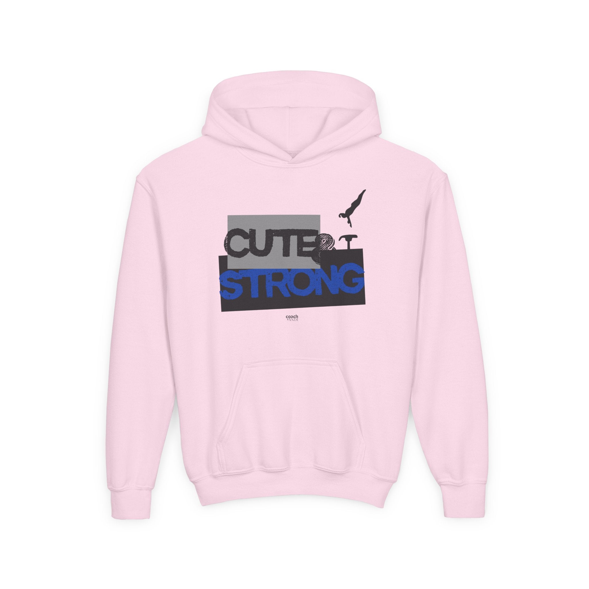 Cute & Strong Hoodie - Blue/Black (Youth)
