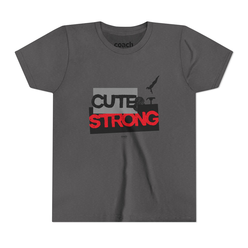 Cute & Strong Youth Short Sleeve Tee - Red/Black